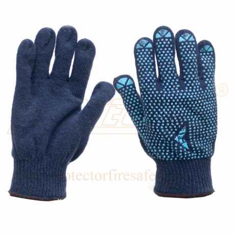 Hand gloves dotted single C1001D Blue Mallcom