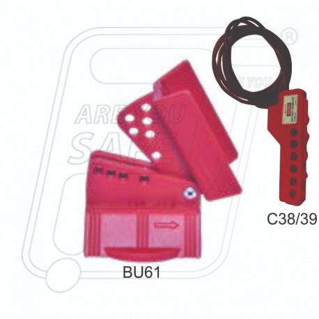 Adjustable butterfly valve lockout BU61