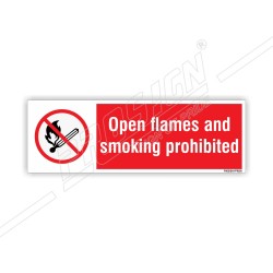 Open flames and smoking prohibited 