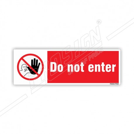 No not enter