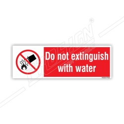 Do not extinguish with water 
