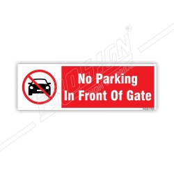 No Parking In Front Of Gate 