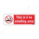 This is a no smoking area