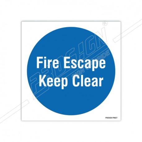 Fire Escape keep clear 