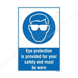EYE PROTECTION IS PROVIDED FOR YOUR SAFETY AND MUST BE WORN