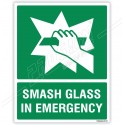 SMASH GLASS IN EMERGENCY