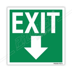 Direction arrow with exit sign
