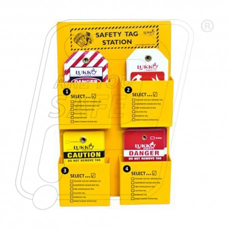 Open Logout tagout station for tag wall mounted