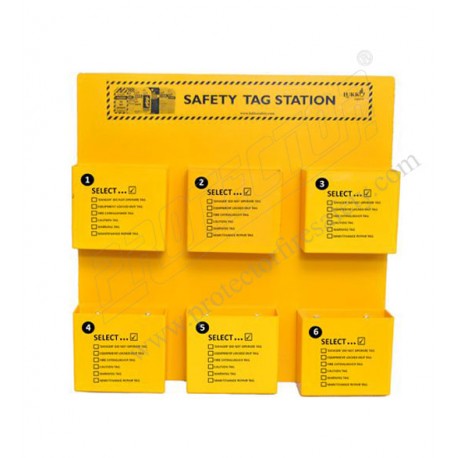 Safety Tags Station with Holders Wall Mounted 