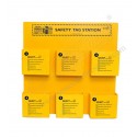 Safety Station with 6 Tag Holders Wall Mounted 