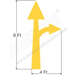 Road / Floor marking Rubber paints straight arrow with Left/Right 8 feet 6 Ft 
