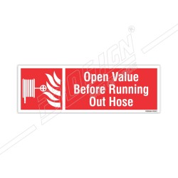 OPEN VALUE BEFORE RUNNING OUT HOSE