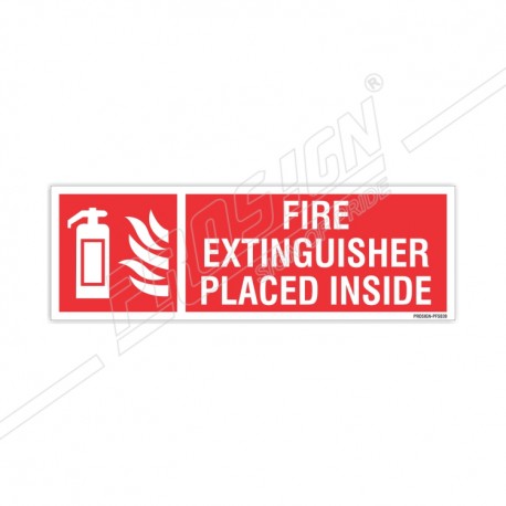 FIRE EXTINGUISHER PLACED INSIDE