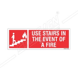 USE STAIR IN THE EVENT OF FIRE