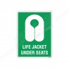 LIFE JACKET UNDER SEATS