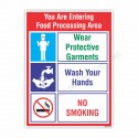 You are entering food processing area