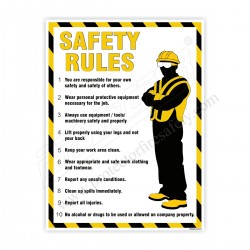 Workplace Safety Rules Poster