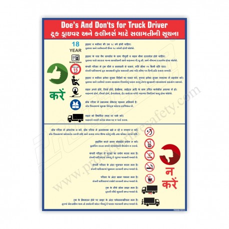 DO'S AND DON'TS TRUCK DRIVER INSTRUCTION