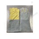 Hand Gloves Heat resistance Para Aramid Leather 14" Hi-Care