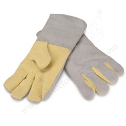 Hand Gloves Heat resistance Para Aramid Leather 14" Hi-Care