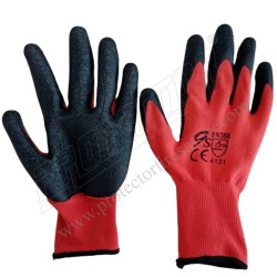 H/G Nitrile Coated on Polyester RED & BLACK