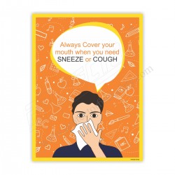 Sneeze or cough safety poster