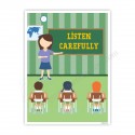 Listen carefully safety poster