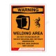 Warning Welding Area safety poster