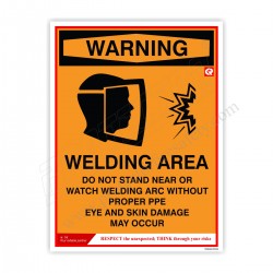 Warning Welding Area safety poster