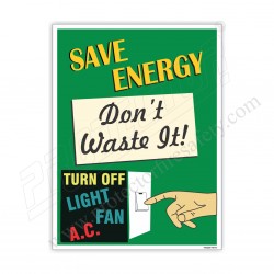 SAVE ENERGY SAFETY POSTER