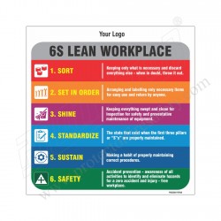 6S to learn workplace safety poster