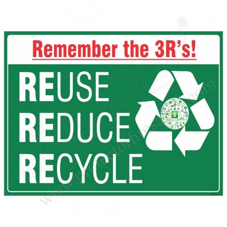 Remember The  3R'S! safety Poster