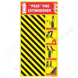 PASS Fire Extinguisher Zebra Board