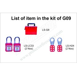 Small group OSHA LOTO  box padlock & Hasp kit | Protector FireSafety