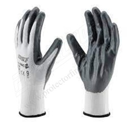 Hand gloves nitrile coated on nylon NNC1310 Udyogi | Protector FireSafety