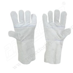 Hand gloves leather Gold finger  | Protector FireSafety
