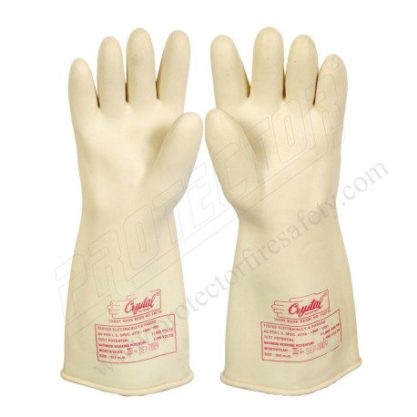 Electrical Hand gloves Type 4 25000 volt WP 17 KV Crystal | Protector FireSafety