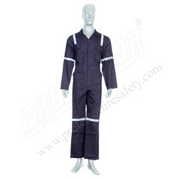 Work Wear Neavy Blue Heavy Duty With Reflective Tape 1 PC  | Protector FireSafety