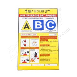 Sticker for ABC type fire extinguisher | Protector FireSafety