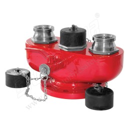 Fire hydrant three  way CI inlet breeching  SS valve l  | Protector FireSafety