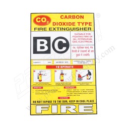 Sticker for CO2 type fire extinguisher | Protector FireSafety