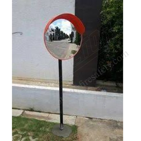 Installation of Convex mirror 600 mm with wall bracket | Protector FireSafety