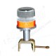 Solar warning light for delinator