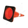 Cone 750mm 4" Slv with Rub. Base Red Safedot | Protector FireSafety