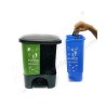 Twin dust bin with paddle 20 LTR | Protector FireSafety