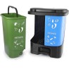 Twin dust bin with paddle 35 LTR | Protector FireSafety