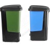 Twin dust bin with paddle 35 LTR | Protector FireSafety