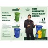 Wheel Dust Bin 120 Ltr PVC container Aristo | Protector FireSafety