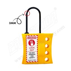 De-electric lockout HASP 3 mm. thin shackle | Protector FireSafety