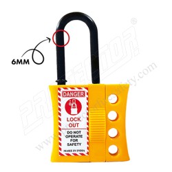 De-electric lockout Hasp 6 mm. thick shackle | Protector FireSafety
